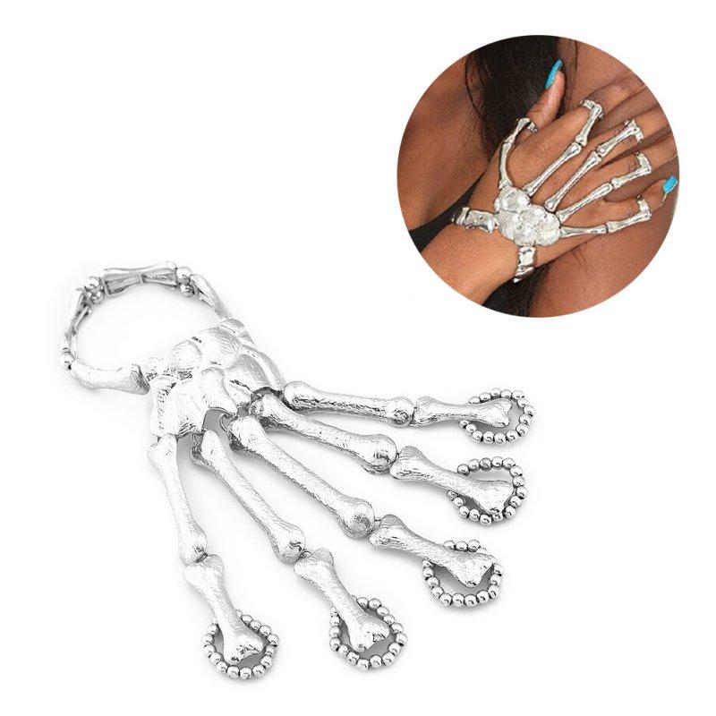 Props Gift Fun night party
Party Punk Finger Bracelet Gothic Skull Skeleton Bone Hand Finger Bracelet