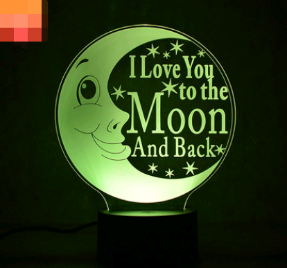 2021 new LOVE moon 3D night light Smart home table lamp Energy-saving LED lamp