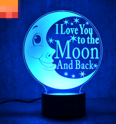 2021 new LOVE moon 3D night light Smart home table lamp Energy-saving LED lamp