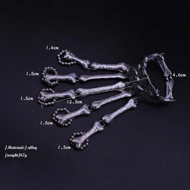 Props Gift Fun night party
 Party Punk Finger Bracelet Gothic Skull Skeleton Bone Hand Finger Bracelet